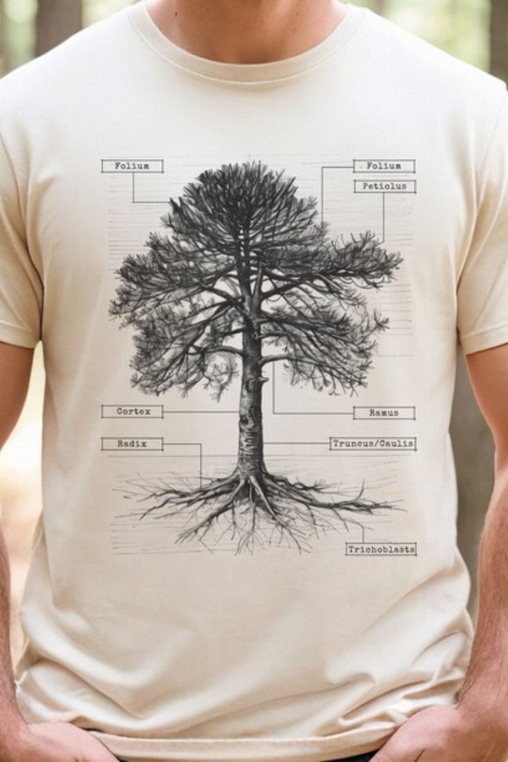 Showcase your love for the great outdoors and biology with this unique tree diagram t-shirt. Ideal for outdoor lovers, hikers, campers, and biology enthusiasts, this tee features intricate tree diagrams and species, from pines to broadleaves. Crafted for comfort and durability, it's perfect for your next adventure or as a thoughtful gift for nature aficionados. Whether exploring the forest, or sharing your passion for the natural world, this t-shirt blends educational value with outdoor style. Outdoor Tshirt Design, Sleeveless Tops For Women Casual, Camping Tshirt, Tree Diagram, Nature Tees, Opening An Etsy Shop, Merch Ideas, Sleeveless Tops Summer, Group Boards