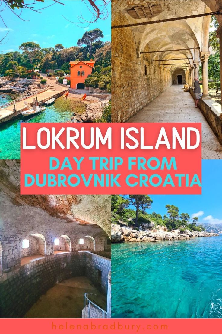 an image with the words lookrum island day trip from dubbrovinik croatia