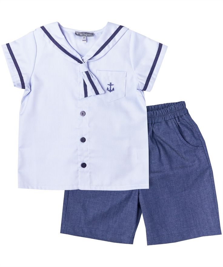 Style #PC-NP340 Made with 100% Cotton Shirt And Denim Shorts, Angel Sleeves Dress, Pretty Little Dress, Sailor Shirt, Dress Purse, Sisters Dress, Peter Pan Collar Dress, Blue Anchor, Aqua Dress