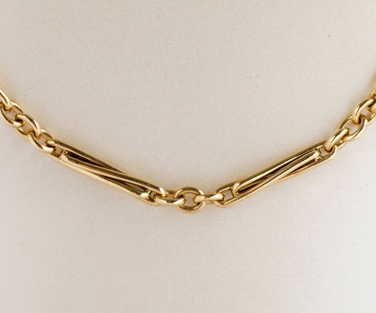 "True antique chains are hard to come by and this one in solid 9k yellow gold is 25\" in length. It is definitely unisex, and in great shape, coming to us from the late 1800's! Stunning. Antique Chain - Antique Victorian Solid 9k Yellow Gold 25\" Chain Late 1800's 9k Yellow Gold Chain measures approximately 25\" long. Please read our shop policies prior to purchase. Thanks for looking and contact us with any questions." Victorian 14k Gold Chain Jewelry, Victorian 14k Gold Jewelry With Chain Detail, Victorian Yellow Gold Necklace With Curb Chain, Antique Hallmarked Gold Chain Necklace, Antique Yellow Gold Chain Link Necklace, Chain Types, Meridian Idaho, Vintage Chain, Yellow Gold Chain