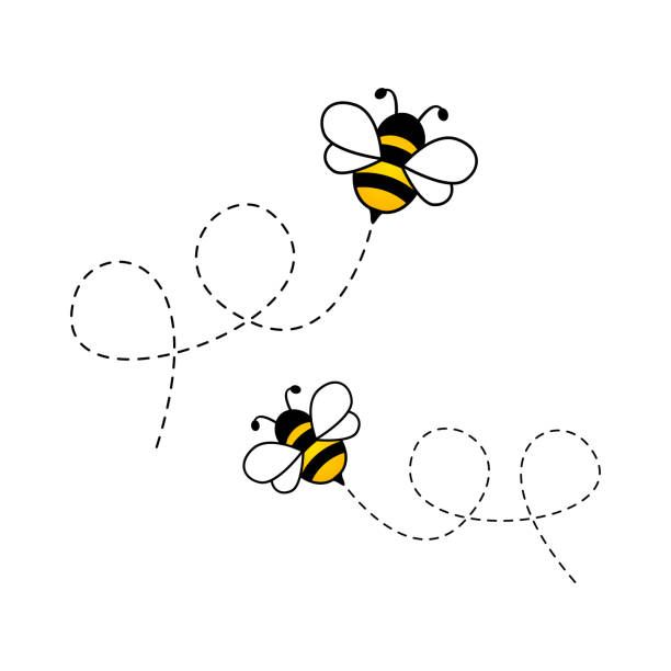 Bee Drawing Easy, Honey Bee Drawing, Bee Outline, Bee Illustrations, Bee Flying, Bee Icon, Bumble Bee Art, Bee Drawing, Bee Clipart