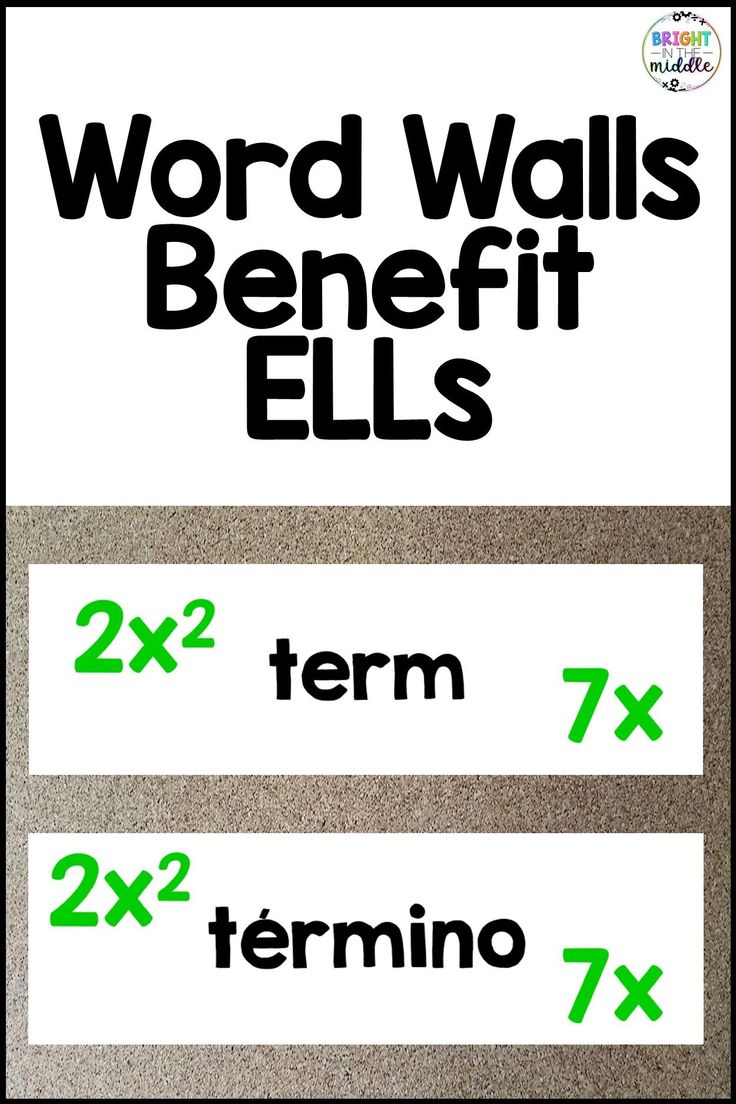 the words word walls benefit ellis are written in black and green