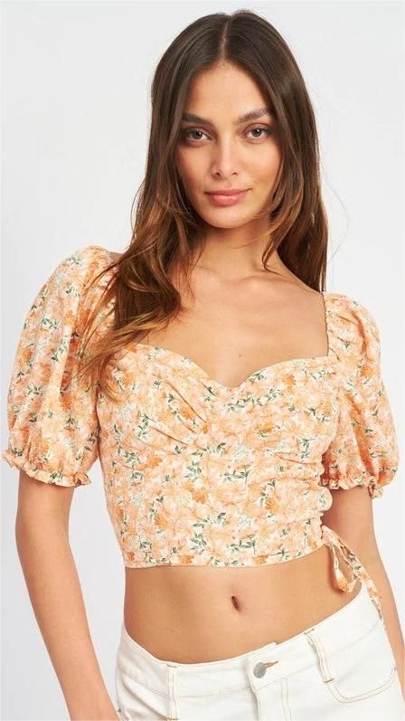 Detail: Short sleeves Floral print Crop top Size Available:: Size Bust Length S 80cm/31.5'' 32cm/12.6'' M 84cm/33'' 33cm/12.9'' L 90cm/35.4'' 34cm/13.4'' Sorority Rush Dresses, Floral Print Crop Top, Bachelorette Dress, Casual Bodysuit, Rush Dresses, Floral Tank Top, Short Sleeve Cropped Top, Floral Crop Tops, Print Crop Tops