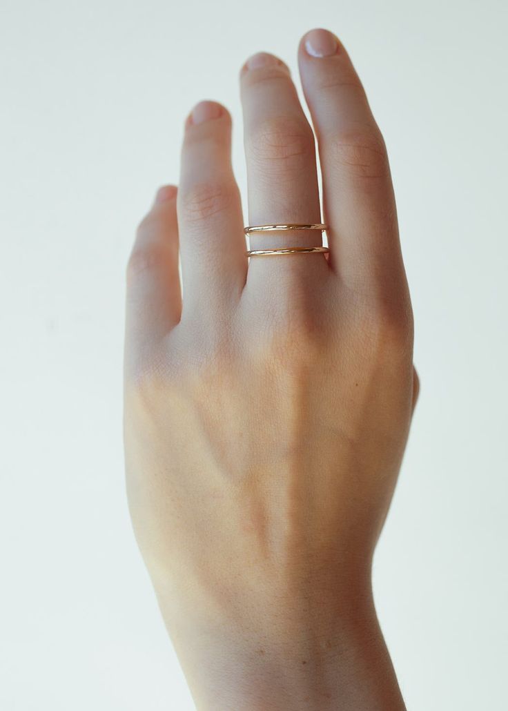 PRE-ORDER--We're making this ring even better! Your order will ship in 3 weeks. Keep it simple with this versatile ring. Wear it as a midi ring, or a standard ring. Also reversible, you can twist the "V" around to the back and show just two delicate stacked bands, as shown in the last image. Choose solid bronze or ster Elegant Everyday Brass Rings, Adjustable Double Band Stackable Rings For Anniversary, Minimalist Double Band Jewelry, Adjustable 14k Gold Minimalist Bypass Ring, Stackable 14k Gold Bypass Ring With Open Band, 14k Gold Stackable Bypass Ring With Open Band, Rose Gold Stackable Rings With Modern Twist, Modern Twist 14k Gold Midi Rings For Everyday, Rose Gold Stackable Open Rings With A Modern Twist