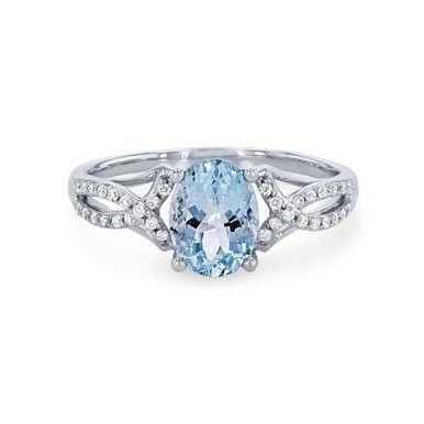 Crafted with romantic twist detail, this ring features a 1.10 carat oval cut aquamarine accented by 0.14 carats of round brilliant cut diamonds. Aquamarine Rings With Diamond Accents, Wedding Aquamarine Diamond Ring With Brilliant Cut, Aquamarine Diamond Ring With Diamond Accents For Gift, Oval Aquamarine Ring With Diamond Accents, Oval Aquamarine Rings With Diamond Accents, Diamonds Direct, Twist Ring, Oval Cut, Round Brilliant Cut Diamond