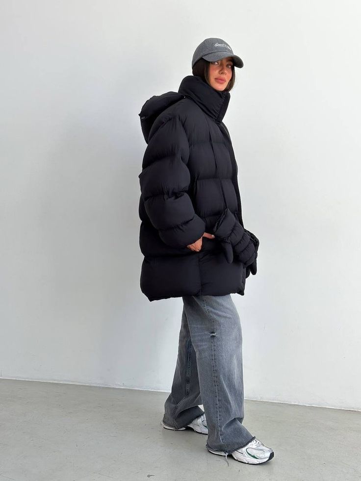 Black winter oversize puffer coat, Streetwear women jacket, Black Winter puffer jacket women, Warm winter jacket, Black puffer - Etsy Nederland Oversized Quilted Outerwear For Cold Weather, Thick Puffer Jacket For Winter, Thick Winter Puffer Jacket, Thick Solid Color Puffer Jacket For Winter, Winter Oversized Duck Down Outerwear, Oversized Puffer Outerwear For Outdoor, Oversized Duck Down Outerwear For Fall, Oversized Outdoor Puffer Outerwear, Thick Puffer Jacket For Cold Weather