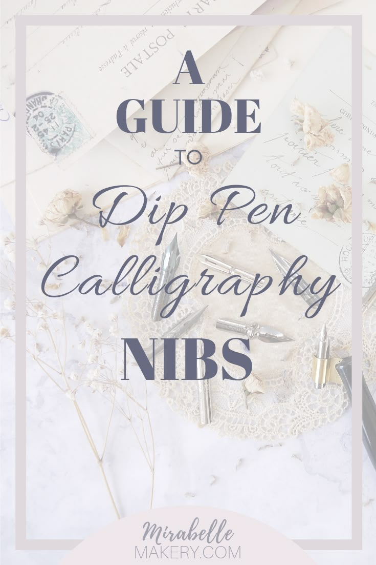 the title for a guide to dip pen calligraphy nibs