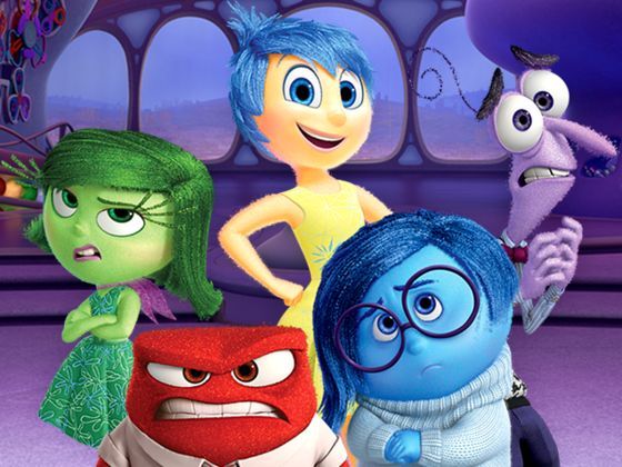 the characters from inside out in an animated movie