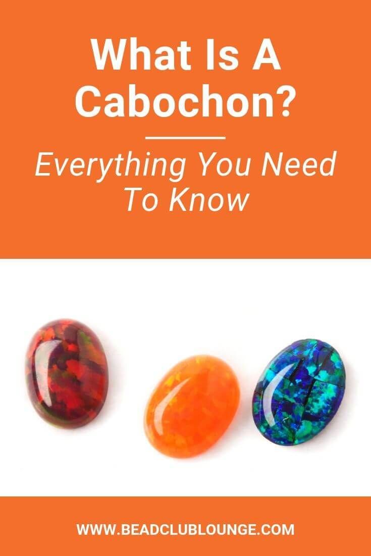 three marbles with the words what is a cabochon? everything you need to know