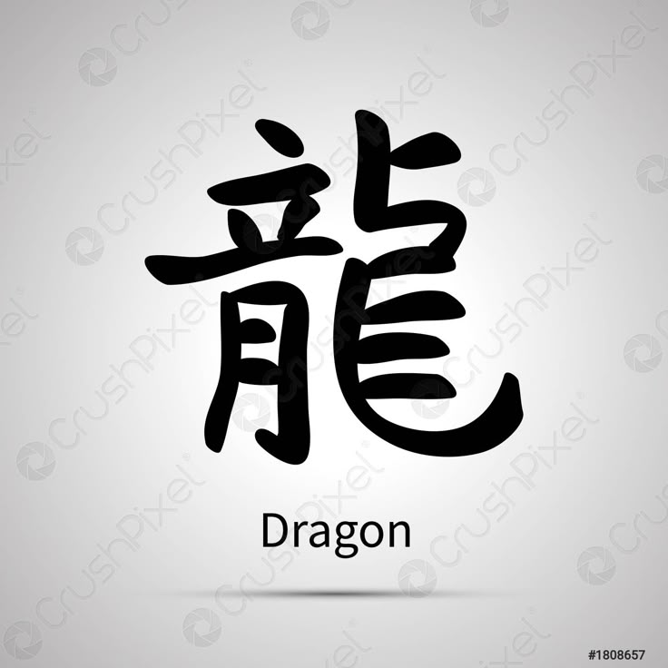 the word dragon written in chinese characters