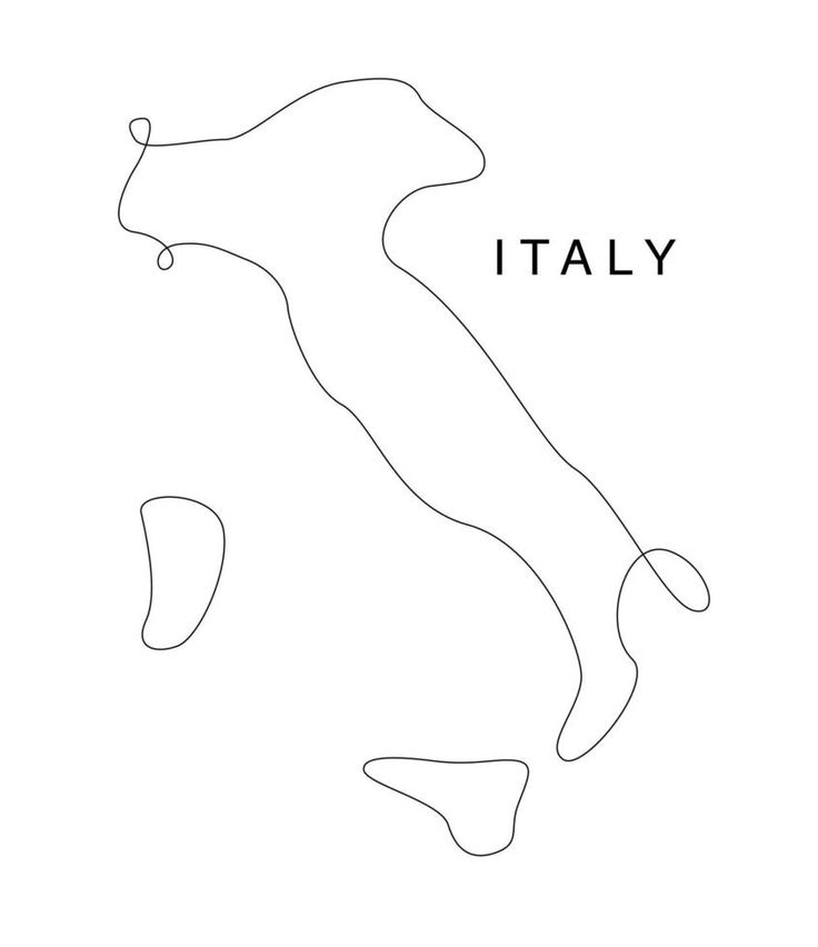 a black and white photo with the word italy on it