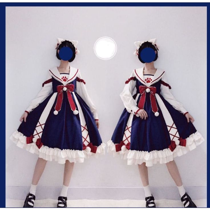 Material: Cotton Color: Navy, Red Size: S(Bust 88.5cm,Waist 76cm,length 94.5cm,Sleeve 59.5,Shoulder 37cm,bottom opening 276cm) Shipping: Free Shipping Worldwide for order over 15$, 7-15 days delivery to US/UK/CA/AU/FR/DE/IT and most Asia Countries Red Preppy, Asia Countries, Red S, Cat Paw, Kawaii Clothes, Cat Paws, Lolita Dress, Harajuku, Navy