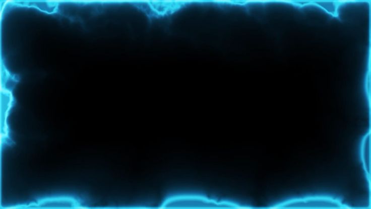 an abstract blue frame with clouds in the center on a black background that appears to be very dark