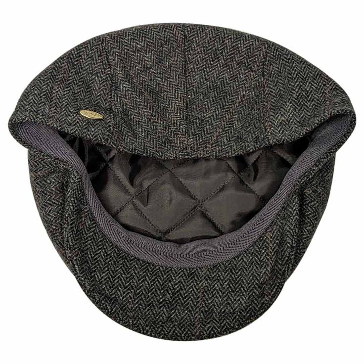 Saint Martin – "Bang" Grey Wool Herringbone Driving Cap If you're a fan of the classics, this cap by Saint Martin is the perfect hat for you. With an outer made of a luxurious-feeling, thick poly/acrylic/wool blend, this cap is light enough to breathe but heavy enough to insulate. Its classic charcoal grey herringbone pattern hides hints of red and navy, creating a subtle depth in the pattern that engages you up close and from afar. The cap's iconic shape follows driving cap tradition with a fla Classic Outdoor Fitted Cap, Classic Fitted Baseball Cap For Outdoor, Classic Winter Baseball Cap, Winter Fitted Cap, Outdoor Flat Cap, Classic Winter Hat With Visor, Classic Winter Visor Hat, Classic Fitted Cap, Winter Classic Baseball Cap With Short Brim