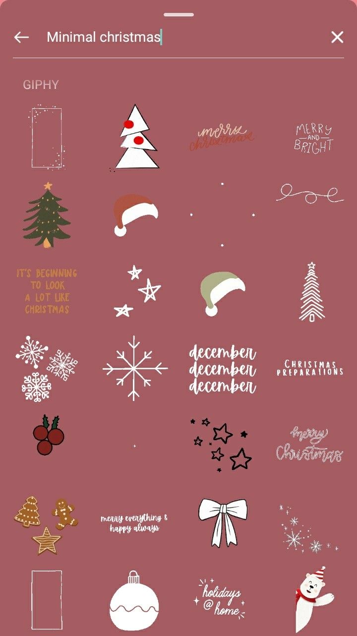 christmas stickers on a pink background