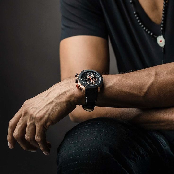 The LIV GX-AC Black Rose features a multi-layer black dial, a Swiss ETA 7750, 25 jewel movement, an automatic 12- hour chronograph, a date window, 42-hour power reserve, a 316L stainless steel rose IP case with skeleton back case, a scratch-resistant & anti-reflective sapphire crystal, a screw-down crown and water-resistant to 100 meters. Rose Gold Leather Watch Accessories With Skeleton Dial, Rose Gold Leather Watch With Skeleton Dial, Luxury Rose Gold Leather Chronograph Watch, Modern Rose Gold Watch With Tachymeter, Elegant Black Chronograph Watch With Subdials, Modern Rose Gold Chronograph Watch With Subdials, Elegant Rose Gold Leather Chronograph Watch, Elegant Black Chronograph Watch, Elegant Black Chronograph Watch As Gift