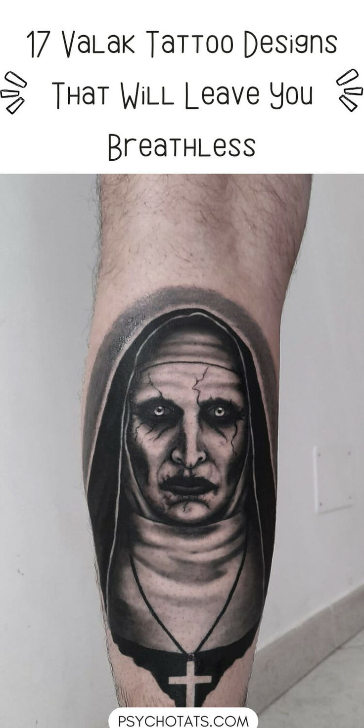 valak tattoo Valak Tattoo, Valak Tattoo Design, Demon Nun, Nun Tattoo, The Conjuring Universe, Conjuring Universe, A Tattoo Design, Pale Face, Drawing Tattoo