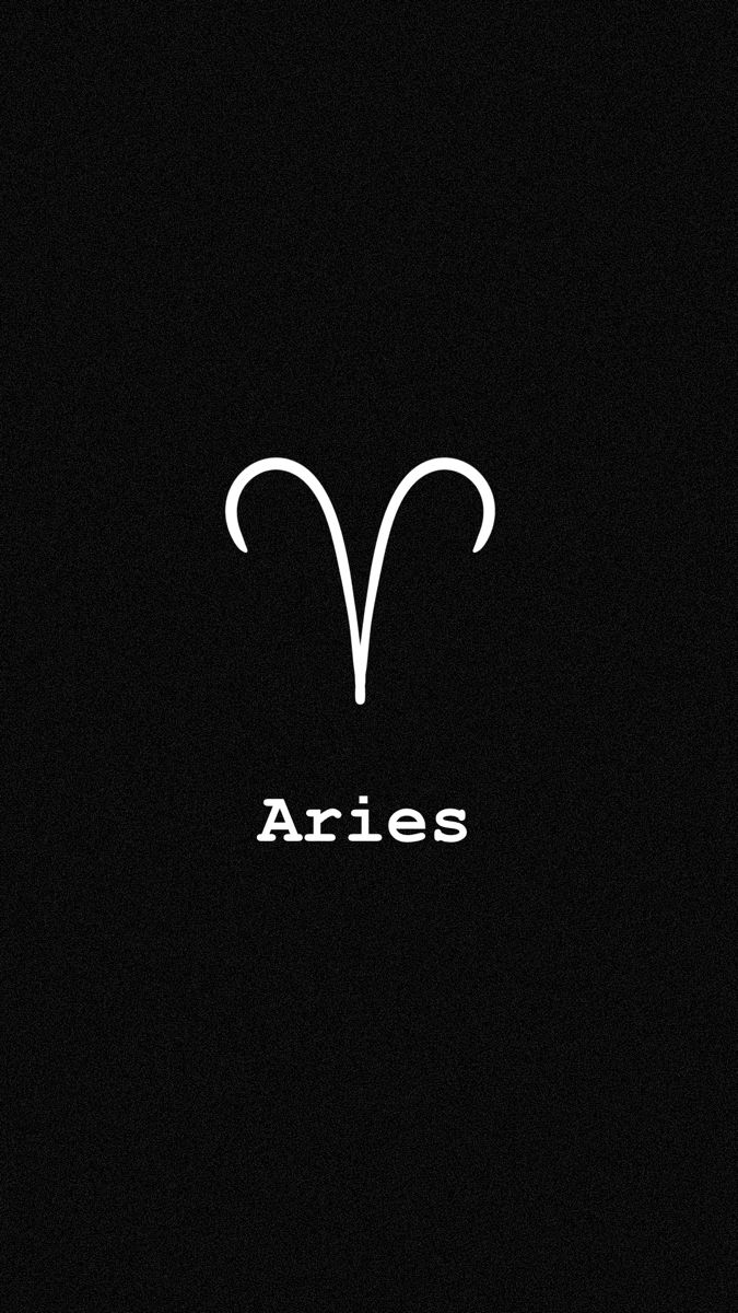 the aries logo on a black background