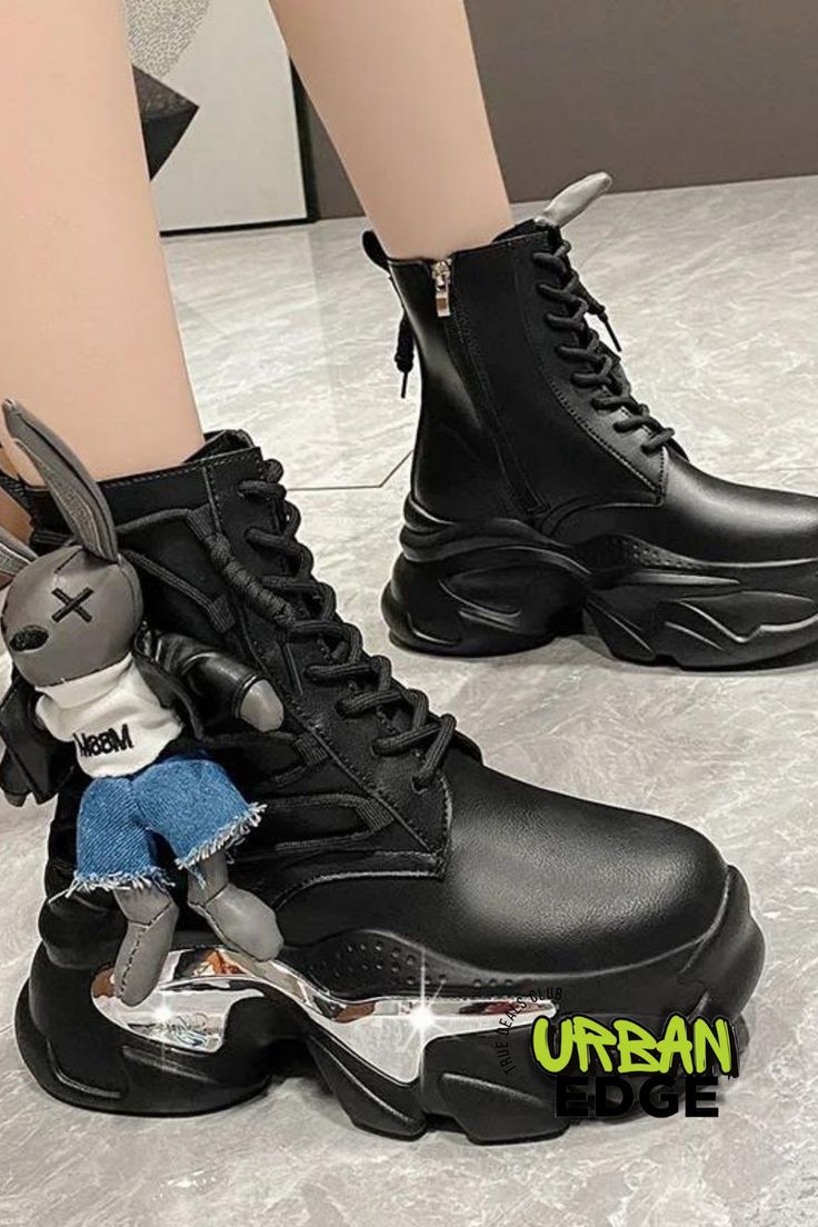 Modern Bunny Women's Platform Boots Fabric Boots, Boots Store, Pu Heels, Boot Types, Round Toe Heels, Cool Boots, Outdoor Style, Platform Boots, Platform Heels