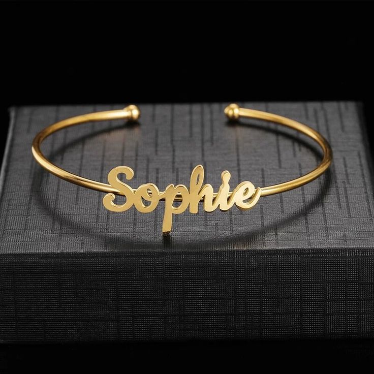 Lets make our lives more beautiful with custom/personalized items. This can bring you a lot of joy when you see your name or your loved once name on the item.  Having your personal touch on a piece of jewelry really makes a difference.  Item:-   Arabic Name Bangle Bracelet Metal:- Stainless Steel Finished:- Platinum-Rose Gold-Gold Bangle Diameter:-  190 MM Please Explain your Name  On Personalization Box. Like This-   Abdul Processing and shipping:  2-3 weeks is processing times and once shipped Minimalist Customized Bracelets As Personalized Gift, Minimalist Customized Bracelets For Personalized Gift, Minimalist Customized Nameplate Bracelets, Customized Minimalist Bracelets For Personalized Gift, Minimalist Personalized Name Bracelet For Birthday Gift, Minimalist Personalized Name Bracelet For Birthday, Personalized Minimalist Name Bracelet For Birthday Gift, Custom Name Bangle Bracelet For Personalized Gift, Customizable Name Bracelet As Best Friend Gift