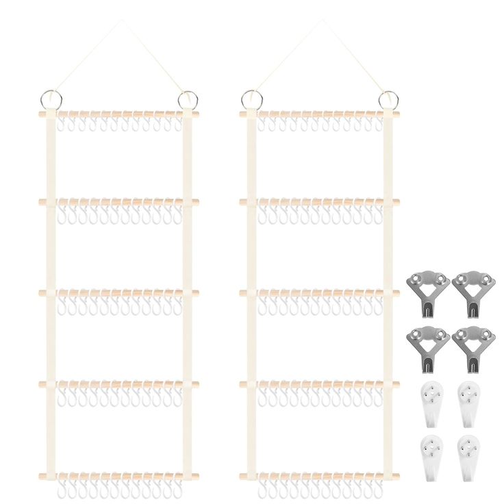 PRICES MAY VARY. Size & Material: Munzong baby headband organizer made of five 1.5cm diameter, 43cm long pine wood sticks and 2 stainless steel rings. Each tier includes 12 plastic hooks (a total of 60 hooks). This wall hanging hair bow organizer length is 52 inch /133 cm; Wide: 17 inch/ 43 cm; wood stick tube is 0.6 inch/ 1.5 cm diameter Large Storage Capacity: The baby headband holder can store up to 60 baby nylon headbands and features a mesh bag for hair clips and small items. It offers a la Baby Headband Holders, Headband Storage, Hair Bow Organizer, Headband Organizer, Hair Accessories Storage, Bow Organizer, Headband Holder, Baby Hair Accessories, Wood Sticks