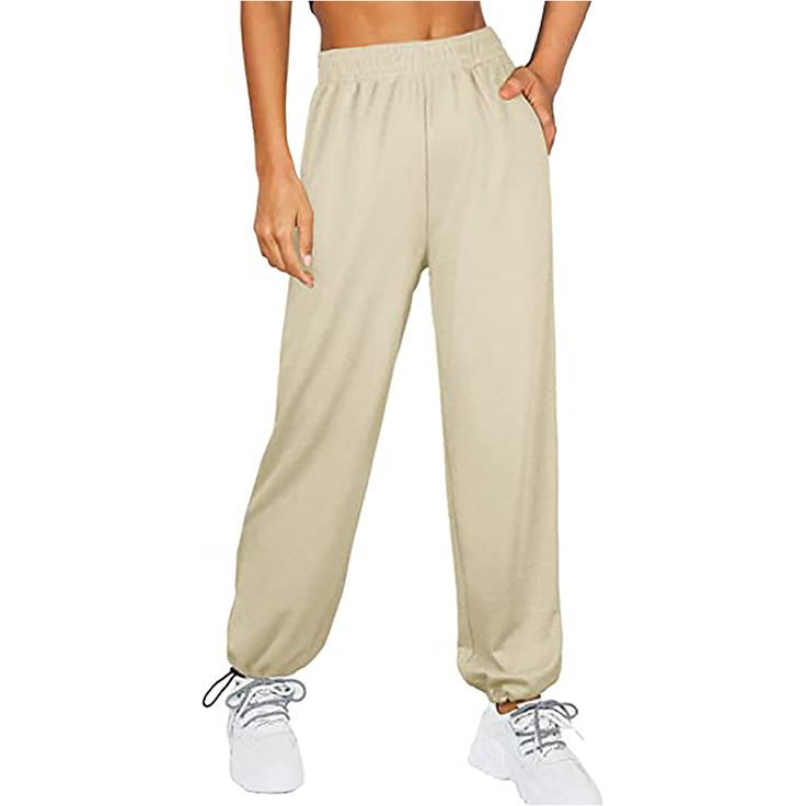 Apricot Drawstring Sportswear Wide Leg Jogger Pants High Waist Sports Bottoms With Drawstring, High Waist Sporty Joggers With Drawstring, High Waist Drawstring Sporty Joggers, Sporty High Waist Joggers With Drawstring, Sporty High-waist Joggers With Drawstring, Baggy Drawstring Joggers For Sports, Baggy Joggers With Drawstring For Sports, Baggy Sports Joggers With Drawstring, Summer Sports Sweatpants With Drawstring