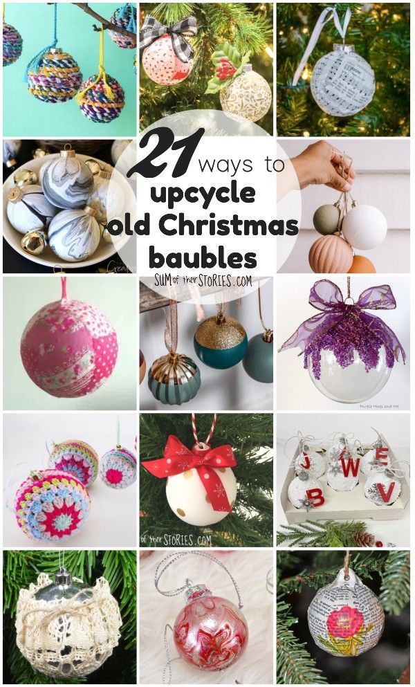 twelve ways to upcycle old christmas baubles