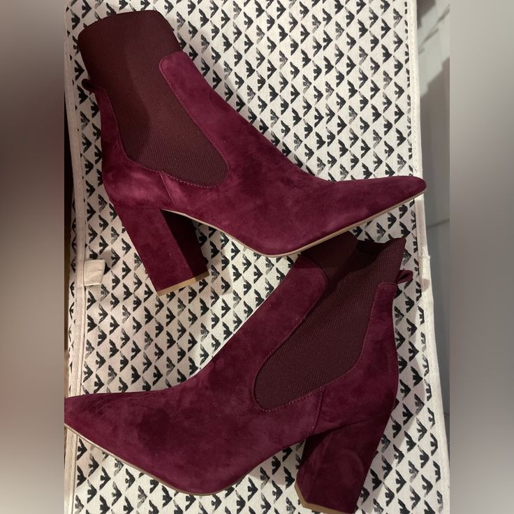 Brand New With Tags. Trendy Heels For Work In Fall, Trendy Heels For Fall Workwear, Trendy Heels For Workwear In Fall, Fall Suede Heels With Round Toe, Suede Round Toe Heels For Fall, Suede Heels With Round Toe For Fall, Fall Stacked Heel Heels, Trendy Fall Heels, Trendy Medium Width Heels For Fall