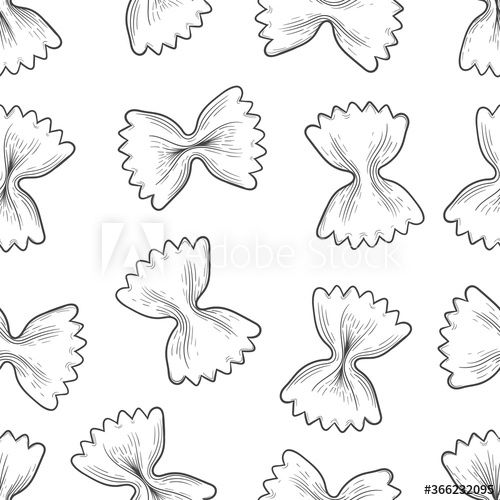 hand drawn bows set on white background for decoration or scrapbooking, etching