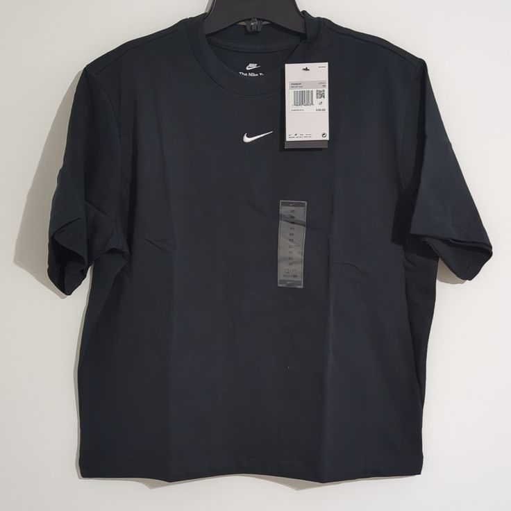 Nike Logo Shirt Size Xs Black In Color Nike Black Athleisure T-shirt, Nike Black Cotton Tops, Black Nike Cotton Top, Black Cotton Nike Tops, Basic Black Sports Top, Black Graphic Print Athleisure Top, Black Athleisure Tops With Graphic Print, Nike Black Shirt For Streetwear, Black Athleisure Tops For Streetwear