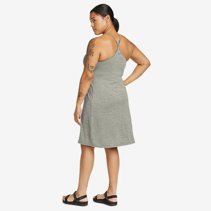 Women's Resolution Sleeveless Sport Dress | Eddie Bauer Sleeveless Nylon Activewear For Summer, Lightweight Functional Spring Activewear, Summer Hiking Athleisure Activewear, Casual Activewear With Adjustable Straps, Casual Summer Activewear With Adjustable Straps, Sleeveless Activewear With Adjustable Straps And 4-way Stretch, Gray Racerback Summer Activewear, Gray Racerback Activewear For Summer, Sleeveless Athleisure Activewear For Outdoor Activities