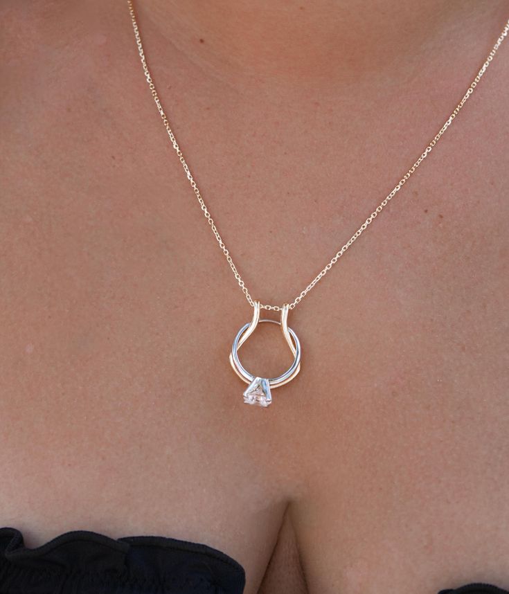 Geometric Ring Holder Pendant - Keep your rings safe and stylish with our cone-shaped ring holder necklace. This silver wedding ring holder necklace is not only a functional piece but also a fashionable accessory. A unique gift idea for nurses or anyone who loves to keep their rings close by. This sleek and modern ring holder pendant ensures your rings are always within reach and adds a touch of elegance to your outfit. Treat yourself or surprise a loved one with this practical and chic accessor Wedding Ring Holder Necklace, Wedding Ring Necklace Holder, Ring Holder Pendant, Ring Holder Necklace, Horseshoe Ring, Horseshoe Necklace, Ring Holder Wedding, Geometric Ring, Custom Ring