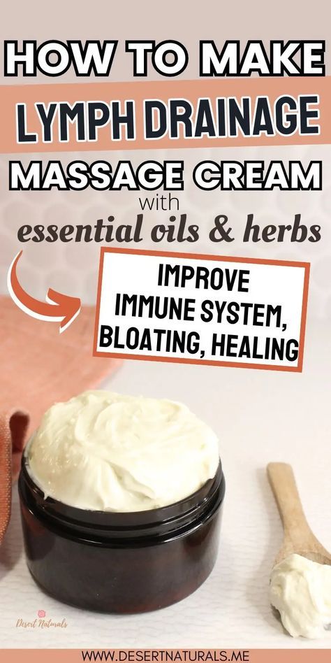 Improve your immune system, reduce bloating, water retention and detox with this homemade DIY lymph drainage massage cream recipe using cocoa butter, mango butter, coconut oil, essential oils and herbs like calendula, ginger, yarrow, and cleavers. Lymphatic Drainage through Massage has massive health benefits. Using specific herbs and essential oils can support optimal lymph drainage. Use this massage cream to moisturize your skin while improving lymphatic drainage. Lymph Drainage Massage, Drainage Massage, Herbal Medicine Recipes, Herbal Remedies Recipes, Salve Recipes, Massage Cream, Lymph Drainage, Essential Oils Health, Essential Oils Herbs