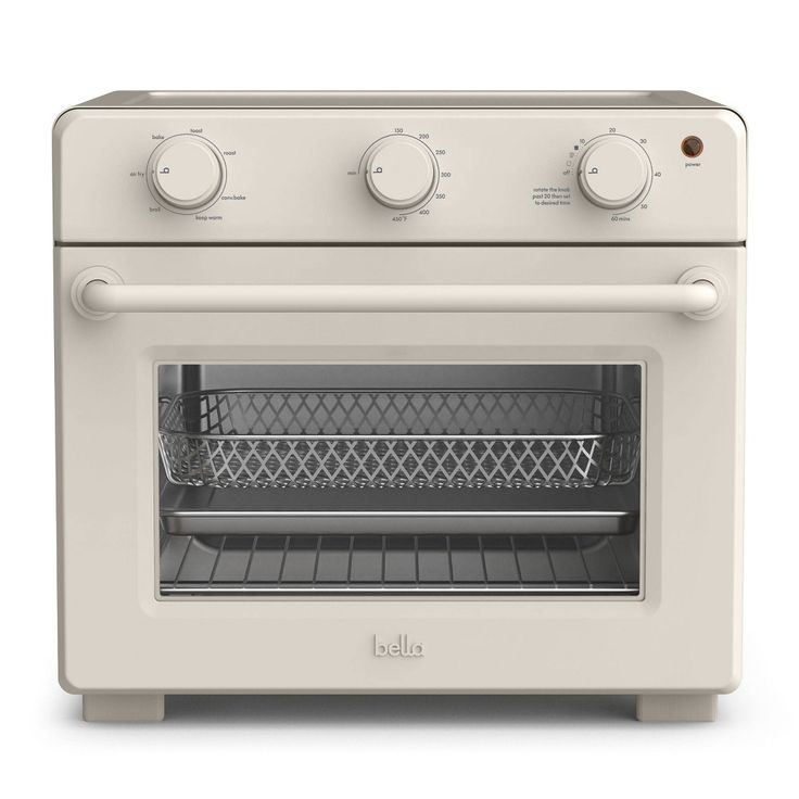 a white oven with the door open on a white background