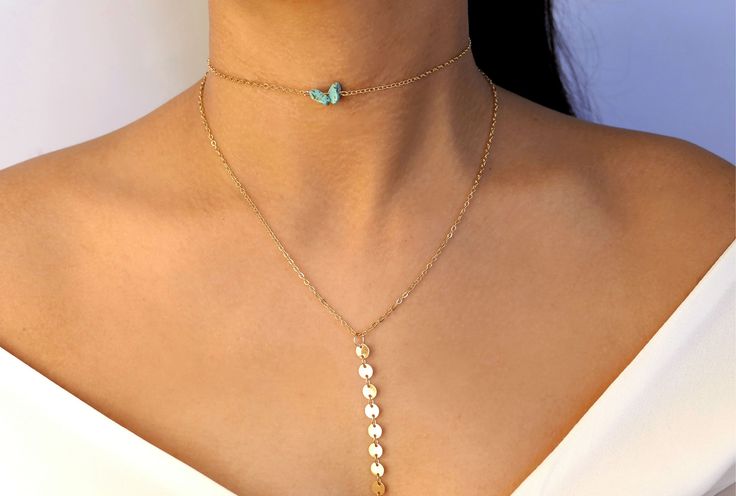 Chain is adjustable. Gold Coin Choker, Necklace Blue Stone, Suede Choker Necklace, Coin Choker, Simple Pearl Necklace, Blue Crystal Necklace, Blue Stone Necklace, Black Velvet Choker, Black Choker Necklace