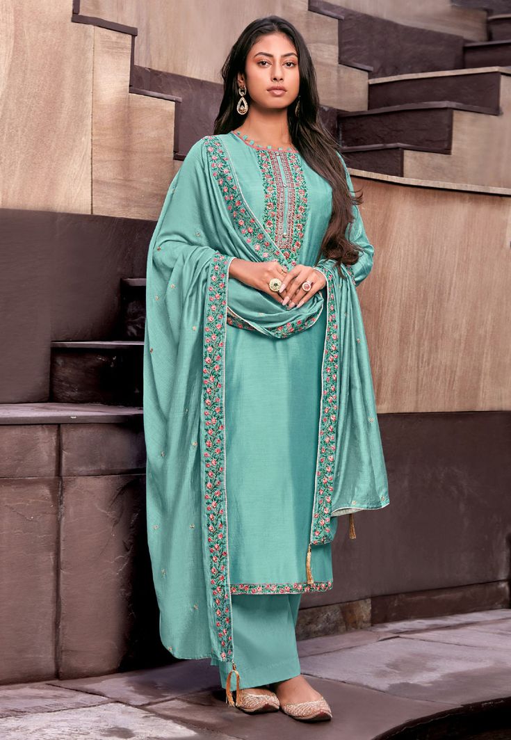 Sky blue cotton silk palazzo suit 1872  Desc:  Style : Pakistani Salwar Kameez Color : Sky Blue Fabric : Cotton Silk Occasion : Festival   Diwali   Eid   Ceremonial   Durga Pooja   Ganesh Charturthi   Dussehra Wash Care : Dry clean Sleeve Style : Quarter Sleeve Long Sleeves : Done only in Custom Stitch Sleeves Lining : Done only in Custom Stitch Bust Size: 32 to 42 Inches. With Express Free Shipping and Custom Stitching, Buy Indian Wedding Party Wear Salwar Sky blue cotton silk palazzo suit 1872 Luxury Cotton Traditional Salwar Kameez, Luxury Handloom Salwar Kameez For Diwali, Luxury Traditional Cotton Silk Salwar Kameez, Luxury Cotton Silk Salwar Kameez For Diwali, Luxury Cotton Silk Salwar Kameez For Party, Luxury Cotton Silk Salwar Kameez For Celebration, Luxury Cotton Salwar Kameez For Wedding, Punjabi Salwar Suits Party Wear Saira's Boutique, Luxury Festive Cotton Salwar Kameez