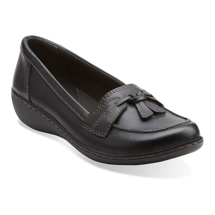 A subtle tassel detail at the toe kicks up this casual, easy-wearing loafer style. Its elastic gore provides an instant slip-on fit, and Ultimate Comfort features including a moisture wicking OrthoLite® footbed make it perfect for barefoot wear. A subtle tassel detail at the toe kicks up this casual, easy-wearing loafer style. Its elastic gore provides an instant slip-on fit, and Ultimate Comfort features including a moisture wicking OrthoLite® footbed make it perfect for barefoot wear.Click thi Size 12 Women Shoes, Trending Womens Shoes, Loafer Style, Slip On Trainers, Women Shoes Online, Clarks Women's, Loafers Style, Women's Loafers, Sole Shoes