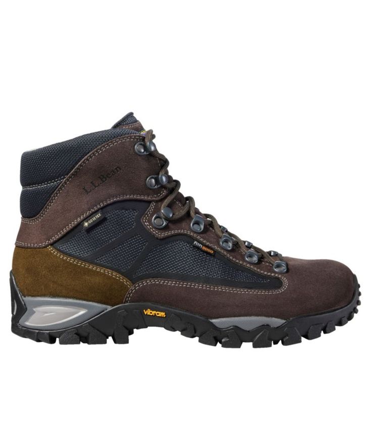 These high-performance hiking boots are crafted for comfort and protection on the most challenging terrain, no matter the weather. Suggested sock: Midweight. Order regular shoe size. (For half sizes not offered, order up to next whole size). GORE-TEX waterproof, breathable liner keeps feet dry and comfortable. Dual-density EVA midsole provides long-lasting cushion and rebound. Premium suede upper with exclusive AKU AIR 8000® system for unmatched breathability and protection. Vibram® plume hiking Lace-up Hiking Boots With Protective Metal Feet, Functional Gore-tex Boots For Outdoor Work, Rugged Brown Hiking Boots With Protective Metal Feet, Cordura Boots With Reinforced Toe For Outdoor Work, Functional Adventure Boots With Durable Design, Functional Adventure Boots With Protective Feet, Functional Hiking Boots With Protective Features For Adventure, Outdoor Hiking Boots With Protective Metal Feet, Functional Hiking Boots For Adventure