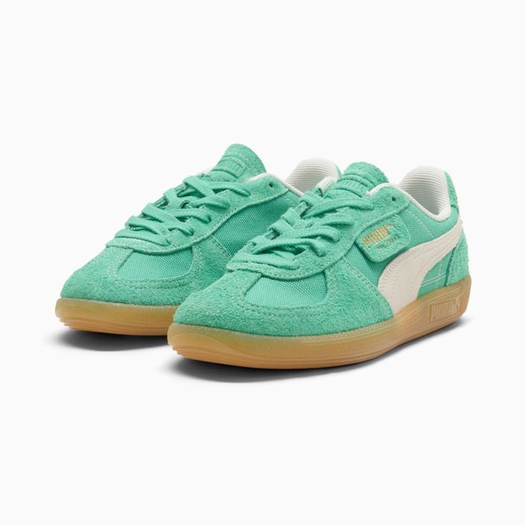 Palermo Vintage Women's Sneakers, Jade Frost-Frosted Ivory-Gum, extralarge Puma Palermo, Fenty X Puma, Sneakers Puma, Shoe Inspo, The 80's, Fall Shoes, Palermo, Sneaker Head, Cute Shoes