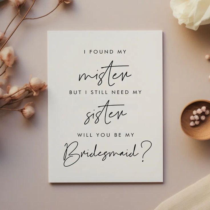 Minimalist Will you be my bridesmaid card Will You Be My Bridesmaid Poem, Simple Bridesmaid Proposal Card, Wedding Invitations For Bridesmaids, Simple Will You Be My Bridesmaid, Will You Be My Bridesmaid Card Messages, Cute Ways To Ask Your Friends To Be Bridesmaids, Bridesmaid Cards Will You Be My, Ask To Be Maid Of Honor Ideas, Ask To Be A Bridesmaid Ideas