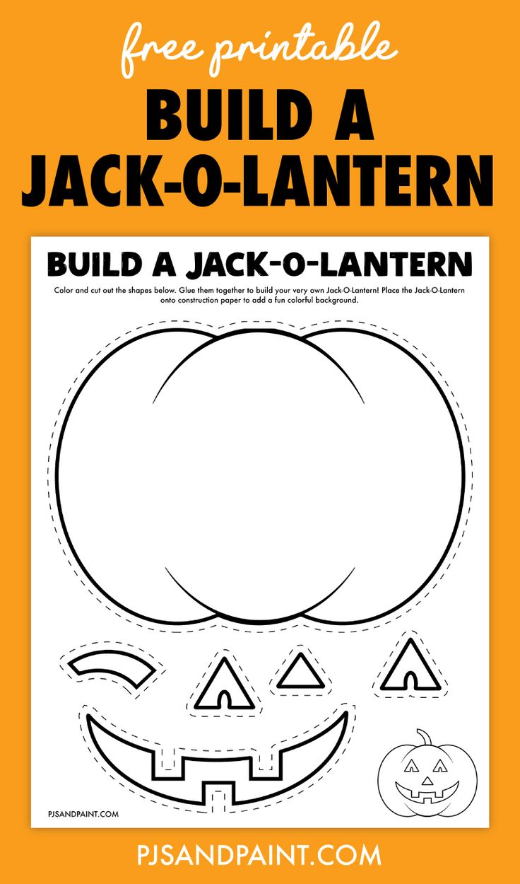 a printable pumpkin with the words build a jack - o'lantern