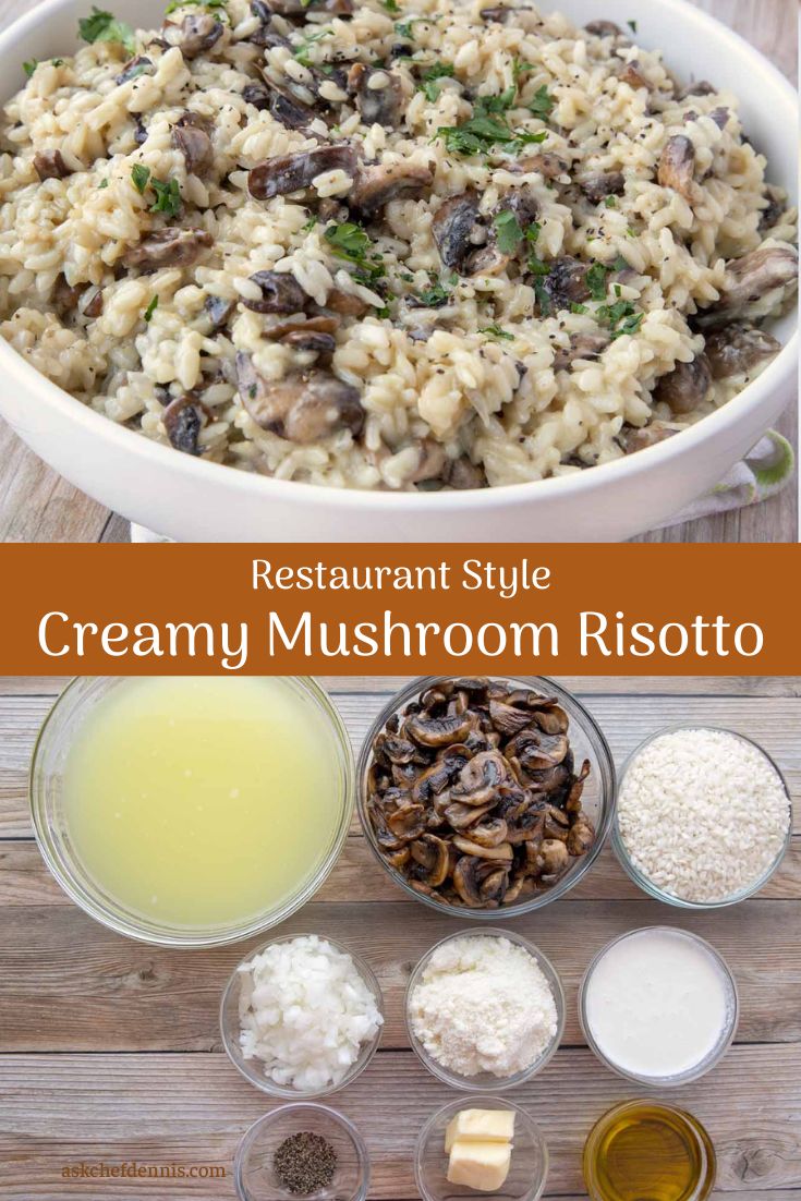 creamy mushroom risotto is an easy and delicious appetizer