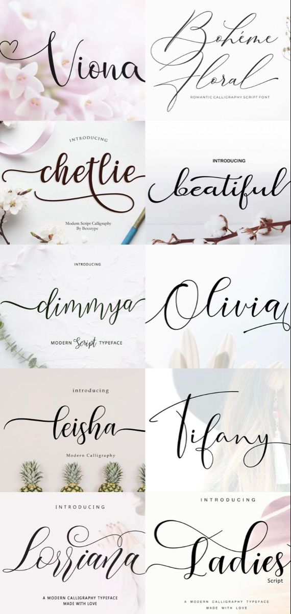 the different types of calligraphy are shown in this graphic style, and it is easy to use