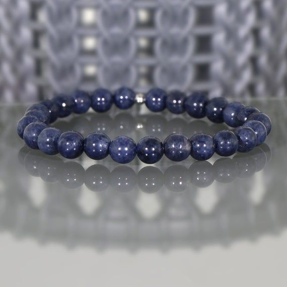 Blue Sapphire Bracelet, September Birthstone Bracelet, Dark Indigo Blue Sapphire, Sapphire Jewelry, Blue Sapphire Bracelet, Round Bead Necklace, Lapis Lazuli Bracelet, Tourmaline Bracelet, Turquoise Bead Necklaces, Birthstone Bracelet, Vedic Astrology, Tourmaline Necklace, Sapphire Bracelet