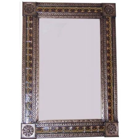 an ornate mirror is shown against a white background