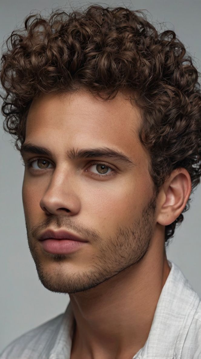 Men's Short Curly Hairstyles Growing Out Curly Hair, Short Curly Hairstyles Ideas, Curly Hairstyles Ideas, Mens Short Curly Hairstyles, Quick Curly Hairstyles, Short Curly Hairstyles, Seamless Hair Extensions, Layered Cut, Bowl Cut