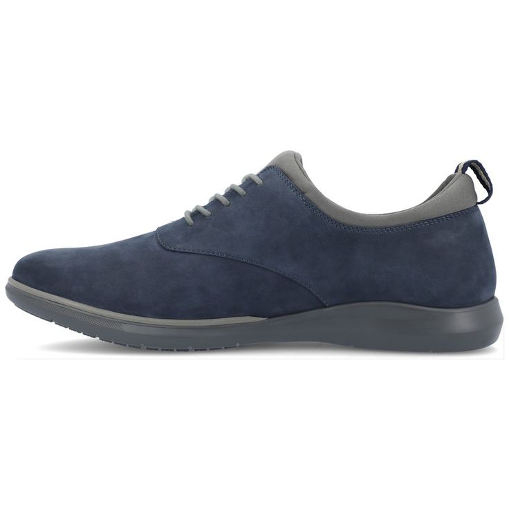 Find the perfect balance between casual and dressy with the Hyde derby by Thomas & Vine. This genuine leather style features a classic lace-up closure and a sporty ExtraLight� outsole for a modern touch. A cushioned collar and 6 mm Tru Comfort Foam� insole finish the design for all-day support. Thomas Vines, Dress Shoe, Leather Style, Leather Fashion, Derby, Dress Shoes, Genuine Leather, Navy Blue, Lace Up