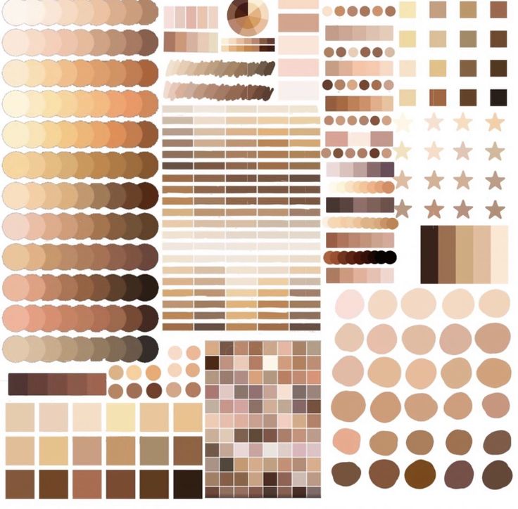 the different shades of brown and beige