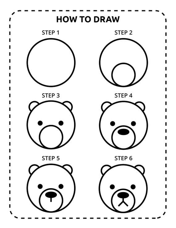 how to draw a teddy bear step by step instructions for children and adults with pictures