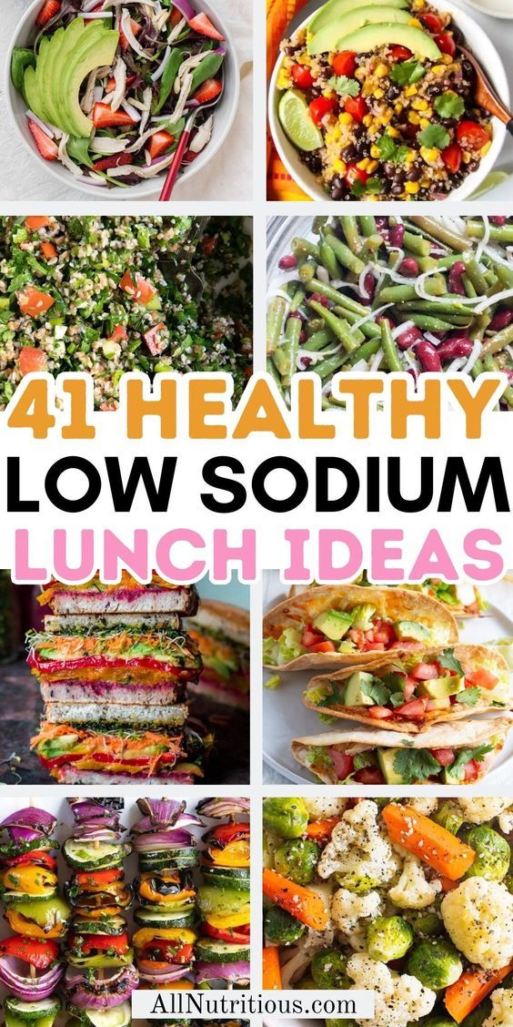 a collage of healthy low - soumm lunch ideas with text overlay that reads, 4 healthy low soumm lunch ideas